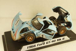 Ford GT40 MK II Dirty Version #1 24h LeMans 1966 Miles, Hulme, Shelby Collectibles 1:18