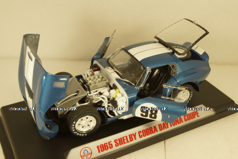Shelby Cobra Daytona Coupe #98 1965 blue, Shelby Collectibles 1:18
