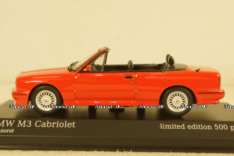 BMW M3 E30 Cabriolet 1980 red, 943020333, Minichamps 1:43