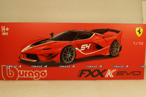 Ferrari FXX-K Evoluzione #54 red, Burago 1:18