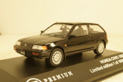 Honda Civic 1987 black, T9P-10004, Triple 9 1:43