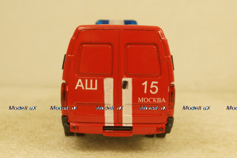 Газ-3221, Газель, пожарная, Агат 1:43
