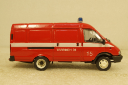 Газ-3221, Газель, пожарная, Агат 1:43