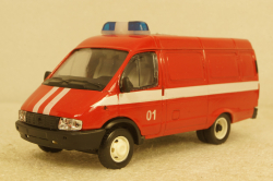 Газ-3221, Газель, пожарная 01,Агат 1:43