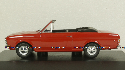 Ford Cortina Crayford Convertible, red RHD open canopy, Oxford 1:43