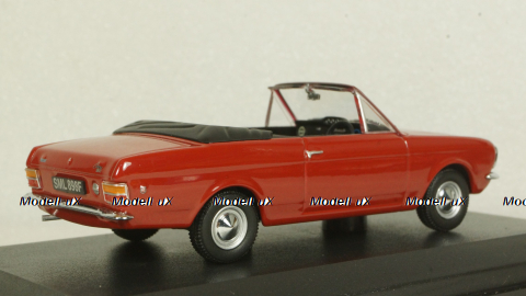 Ford Cortina Crayford Convertible, red RHD open canopy, Oxford 1:43
