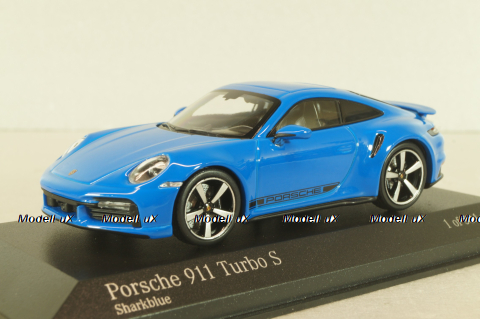 Porsche 911 (992) Turbo S 2020, blue, 410069474, Minichamps 1:43