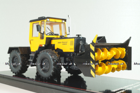 Mercedes-Benz Track 1100 auger-rotor snow blower, yellow/black, TruckTyr 1:43