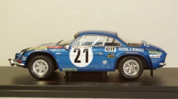 Alpine Renault A110, No.21, Rallye Monte Carlo, J.P.Nicolas/M.Vial, 1973, 24RAL007B, IXO 1:24