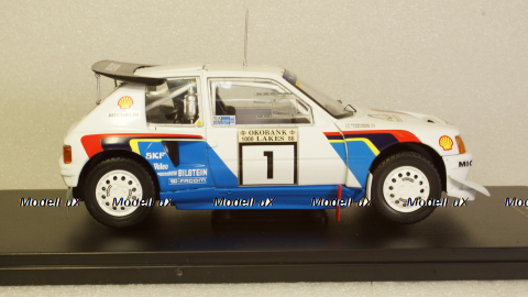 Peugeot 205 T16 E2, No.1, Rallye WM, 1000 Lakes Rally T.Salonen/S.Harjanne, IXO 1:24