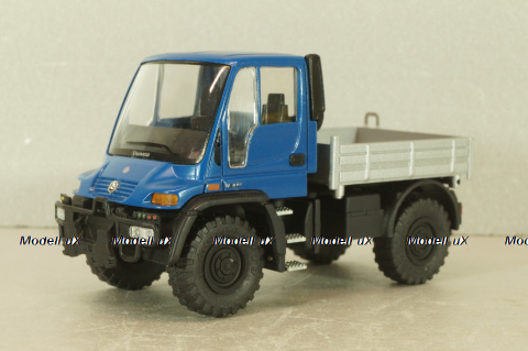 Mercedes Unimog U400, blue/silver, фурнитура в комплекте, B66000384, (#465) NZG 1:43