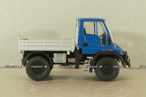Mercedes Unimog U400, blue/silver, фурнитура в комплекте, B66000384, (#465) NZG 1:43