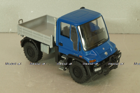 Mercedes Unimog U400, blue/silver, фурнитура в комплекте, B66000384, (#465) NZG 1:43