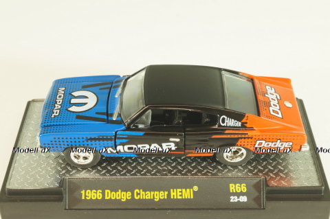 Dodge Charger HEMI "Mopar" 1966, blue/black/red, 32600-R66, M2 1:64