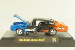 Dodge Charger HEMI "Mopar" 1966, blue/black/red, 32600-R66, M2 1:64