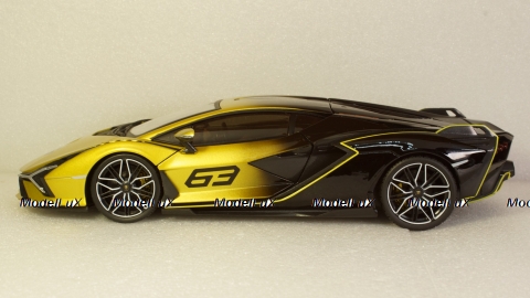 Lamborghini Sian FKP 37 2020 (Yellow Fade Color), 11100, Burago 1:18