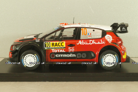 Citroen C3 WRC #10 Rally RACC Catalunya-Costa Daurada 2018, Loeb/Elena, G113U002, WRC Collection, Hachette 1:24