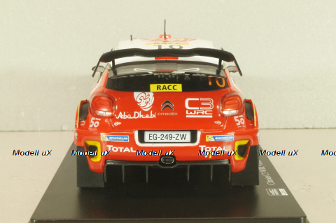 Citroen C3 WRC #10 Rally RACC Catalunya-Costa Daurada 2018, Loeb/Elena, G113U002, WRC Collection, Hachette 1:24