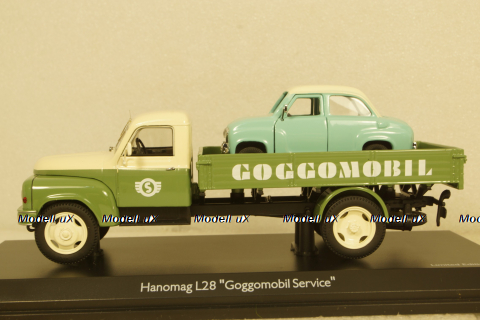 Hanomag L28 Pick Up Goggomobil Service, 02938, Schuco 1:43