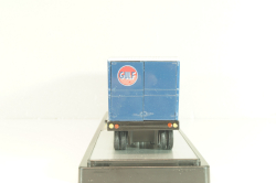 Ford C-600 truck with semi-trailer GULF 1970 and Ford Mustang Fastback 2+2 1968, grey, 36000, M2 1:64