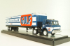 Ford C-600 truck with semi-trailer GULF 1970 and Ford Mustang Fastback 2+2 1968, grey, 36000, M2 1:64