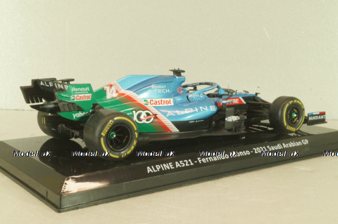 ALpine A521 F1 #14, Fernando Alonso 2021, LE GRANDI FORMULA 1 №81, Altaya 1:24