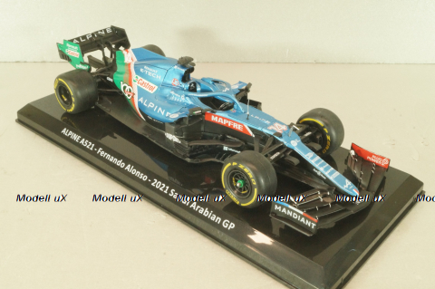 ALpine A521 F1 #14, Fernando Alonso 2021, LE GRANDI FORMULA 1 №81, Altaya 1:24