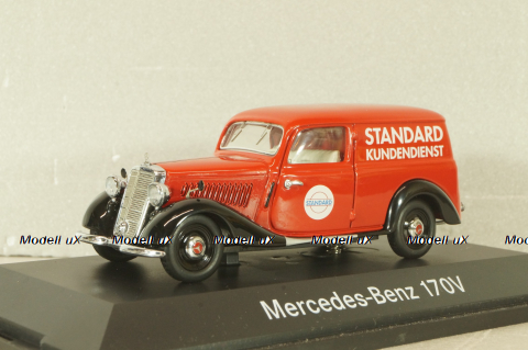 Mercedes-Benz 170V Covered wagon (W136) "Standard" 1946, red, 77183, Schuco 1:43 