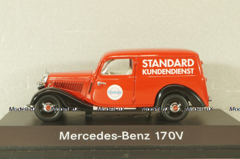 Mercedes-Benz 170V Covered wagon (W136) "Standard" 1946, red, 77183, Schuco 1:43 