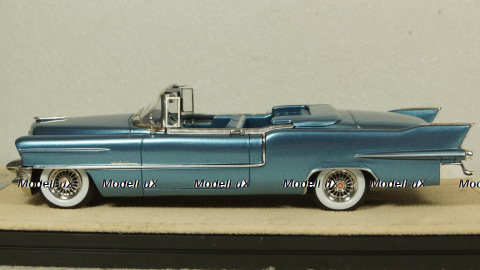 Cadillac Eldorado Biarritz Open top Bahama Blue Metallic 1955, STM55001, Stamp models 1:43