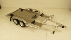 Прицеп автовоз Autotrailer silver, IXO 1:18