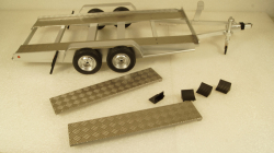 Прицеп автовоз Autotrailer silver, IXO 1:18