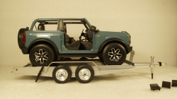 Прицеп автовоз Autotrailer silver, IXO 1:18