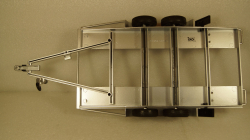 Прицеп автовоз Autotrailer silver, IXO 1:18