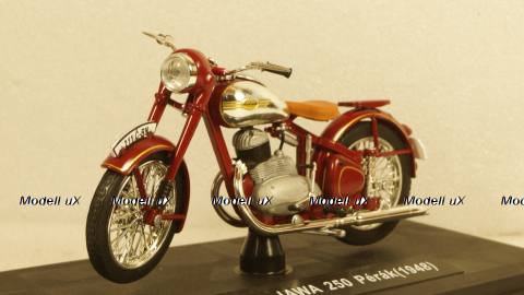 Jawa 250 Perak, dark red, ABR118M-006, Abrex 1:18