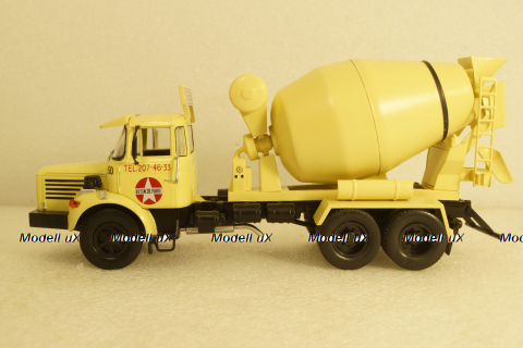 Berliet PMH 12 6x4 Cement Mixer Beton de Paris, yellow 1969, Hachette 1:43
