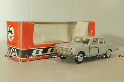 Газ-24 Волга, такси, серая, август 91г., Тантал/Радон 1:43