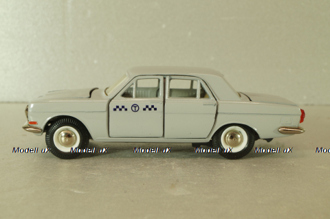 Газ-24 Волга, такси, серая, август 91г., Тантал/Радон 1:43