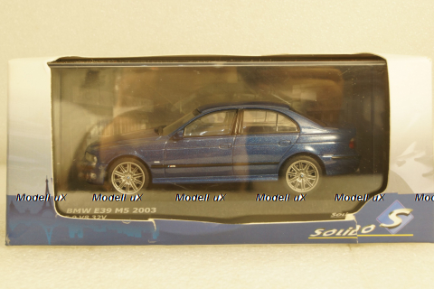 BMW 5-Series M5 5.0L V8 32V (E39) 2003, blue, 4310501, Solido 1:43