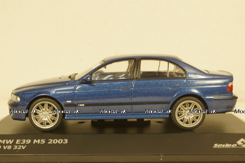 BMW 5-Series M5 5.0L V8 32V (E39) 2003, blue, 4310501, Solido 1:43
