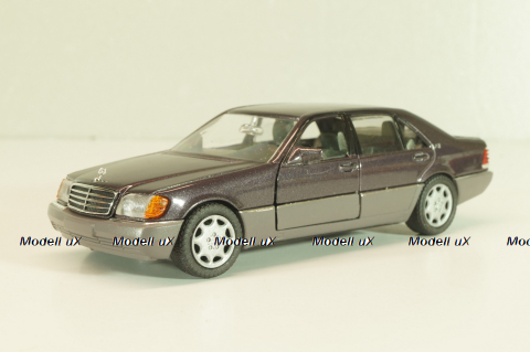Mercedes-Benz 600 SEL (W140) 1991, silvergrey metallic, 1261SG, Schabak 1:43 Трещина в блистере!