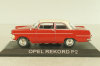 Opel Rekord P2 1961, red/white roof, Masini de Legenda №55, Deagostini 1:43