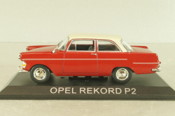 Opel Rekord P2 1961, red/white roof, Masini de Legenda №55, Deagostini 1:43