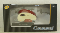Caravan I burgundy / creamy white, Cararama 1:43