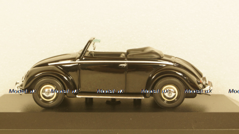 Volkswagen Hebmuller cabriolet 1950, black, built on VW Beetle (Typ 14), 940052130, Maxichamps 1:43