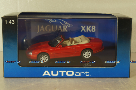 Jaguar XK8 Cabriolet (X100) 1996, red, 53502, Auto Art 1:43