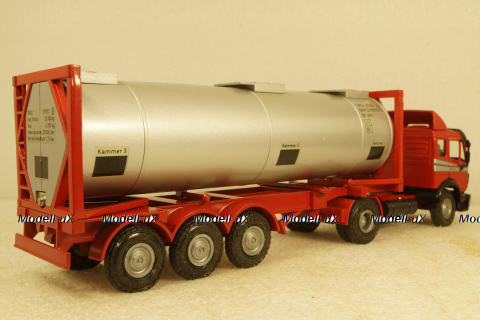 Mercedes 1844 S седельный тягач с контейнеровозом и циcтерной-контейнером, B66000159, NZG 1:43