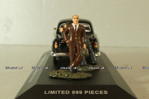 Mercedes-Benz 180 Ponton (W180), The Cold War Series with 2 figures, black, REP CWA 06, Replicars 1:43