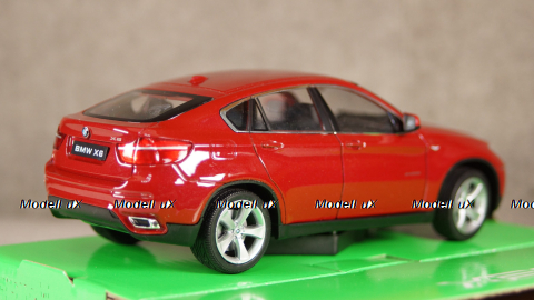 BMW X6 (E71) 2008, dark red, WEL24004rt, Welly 1:24