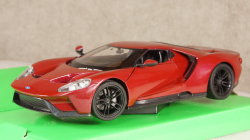 Ford GT 2015, WEL24082M.RED, dark red Welly 1:24